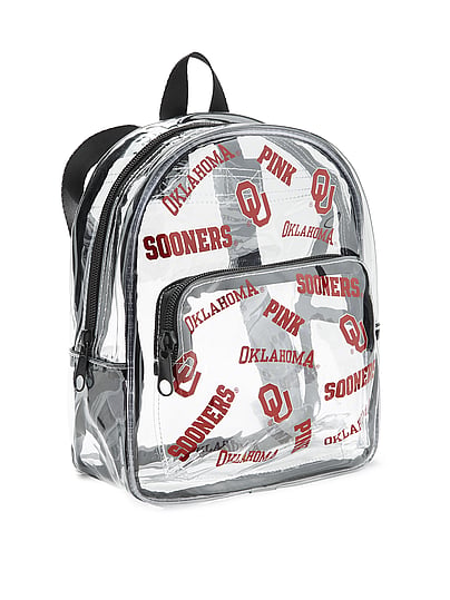 Clear Micro Backpack Pink Collegiate Collection Pink