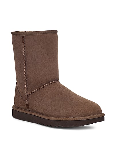 Pink Ugg® Classic Short Ii Boots In Brown