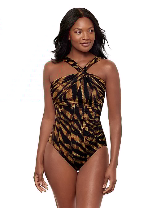 DOULAFASS Women Adjustable Straps Square Neck Swimming Costume