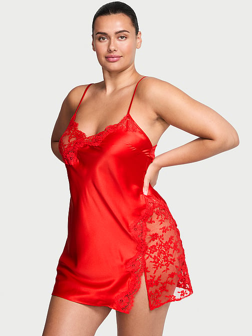 Satin Pyjamas Camicie Da Notte Victoria Secret Slip Dresses Lingerie  Dresses Victoria's Secret