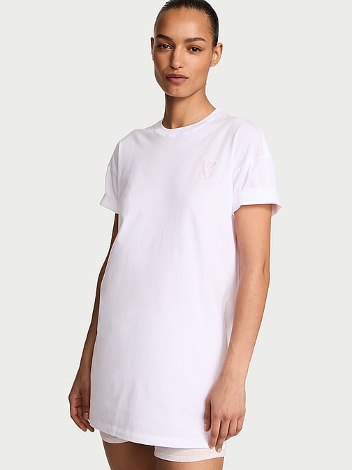 dress white t shirt Women's Cotton T-Shirt / XL Neck 23 Women's Sleep Shirts & Nightgowns: