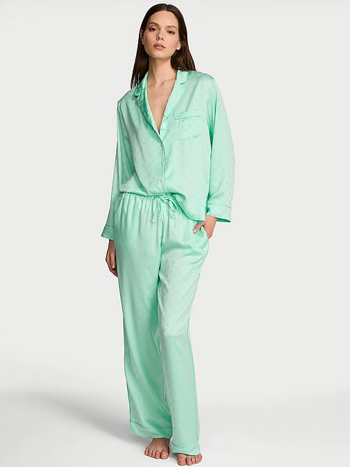 green pajama dress Pima Long Sleeve Nightgown in Parisian Green | Women's | Pima Cotton | 2XL main image 0