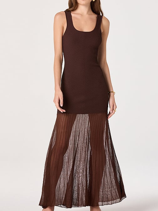 victoria secret brown dress PINK Victoria's Secret Brown Maxi Slip Dress Lg