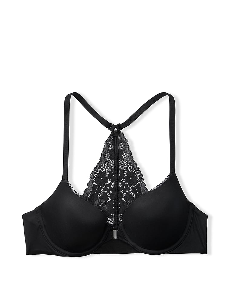 Buy Victoria's Secret Black Lace Push Up Racerback Bra from the