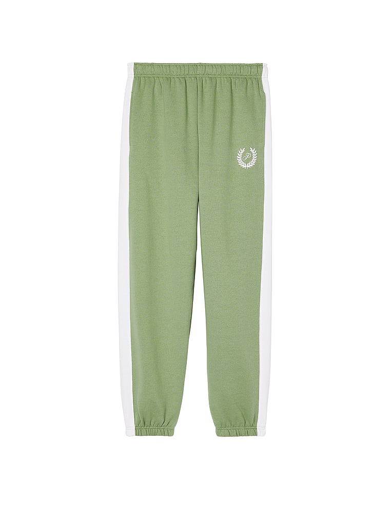 PINK Ivy Fleece Relaxed Sweatpants, Wild Grass Green, offModelFront, 2 of 4