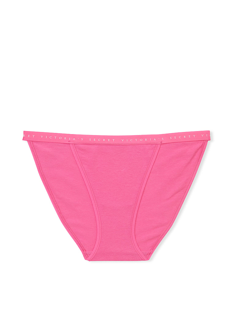 Mutandine Bikini Victoria's Secret PINK - Cotone Rosa, Vita Bassa, Taglie S M L XL - Foto 3