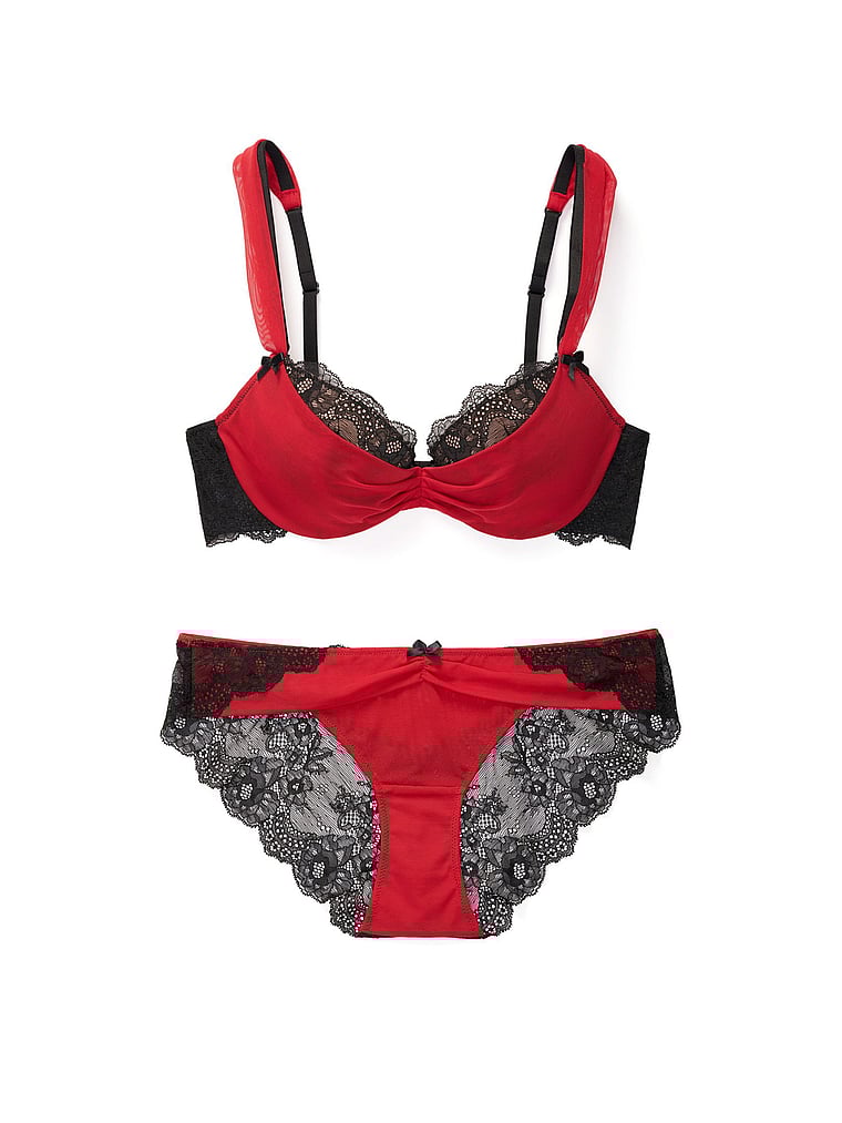 Victoria's Secret, Adore Me Clairabelle Demi Bra, Jester Red, offModelBack, 5 of 5