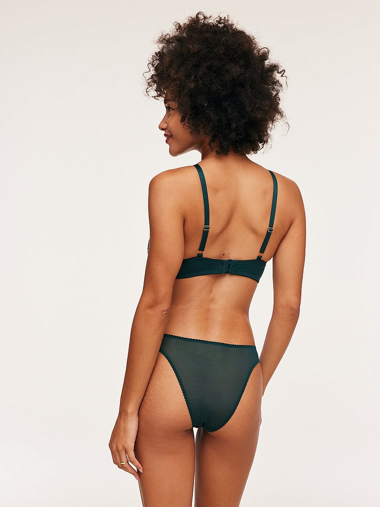 Victoria's Secret, Adore Me Luiza Brazilian Panty, Ponderosa Pine, onModelFront, 1 of 4