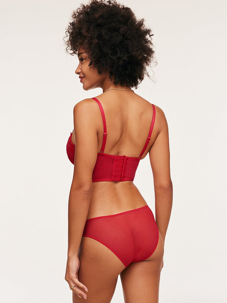 Victoria's Secret, Adore Me Yara Bikini Panty, True Red, onModelFront, 1 of 4