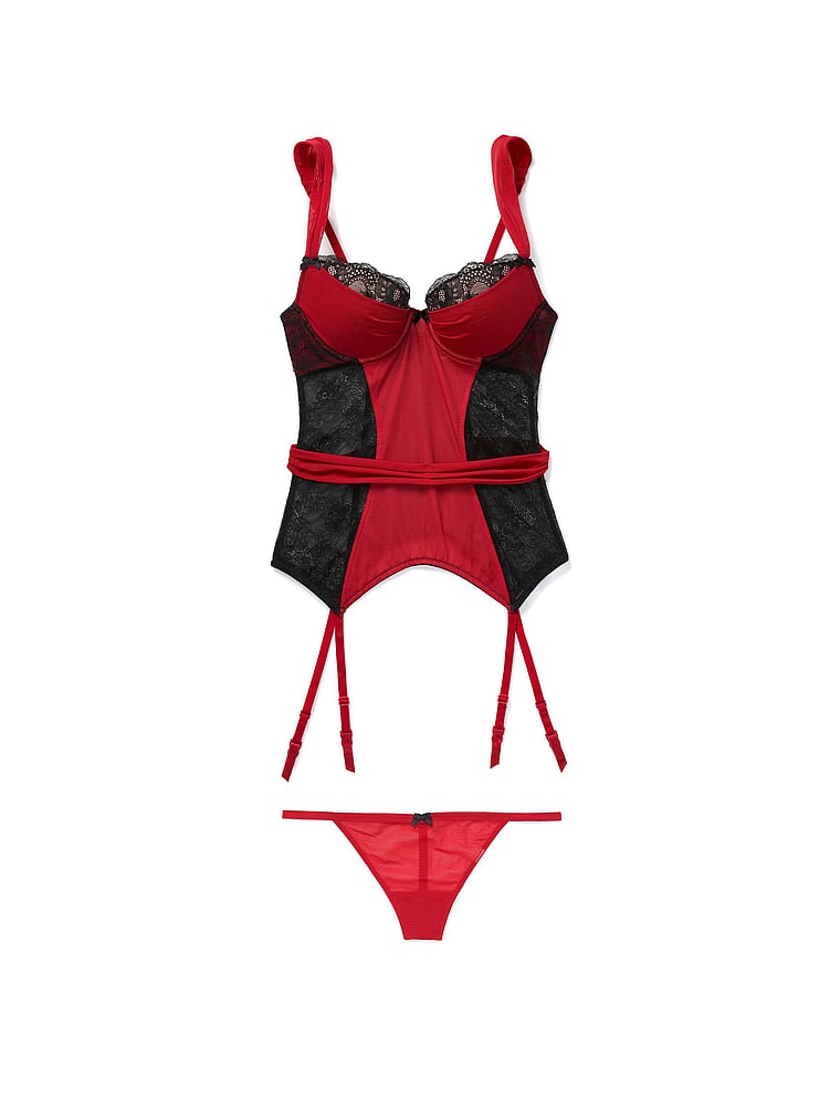 Victoria's Secret, Adore Me Corina Bustier, Jester Red, offModelFront, 4 of 4