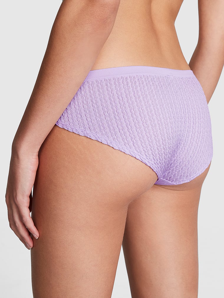 PINK Seamless Hipster Panty, Pastel Lilac, onModelBack, 2 of 4 Scarlett is 5'11" and wears Small