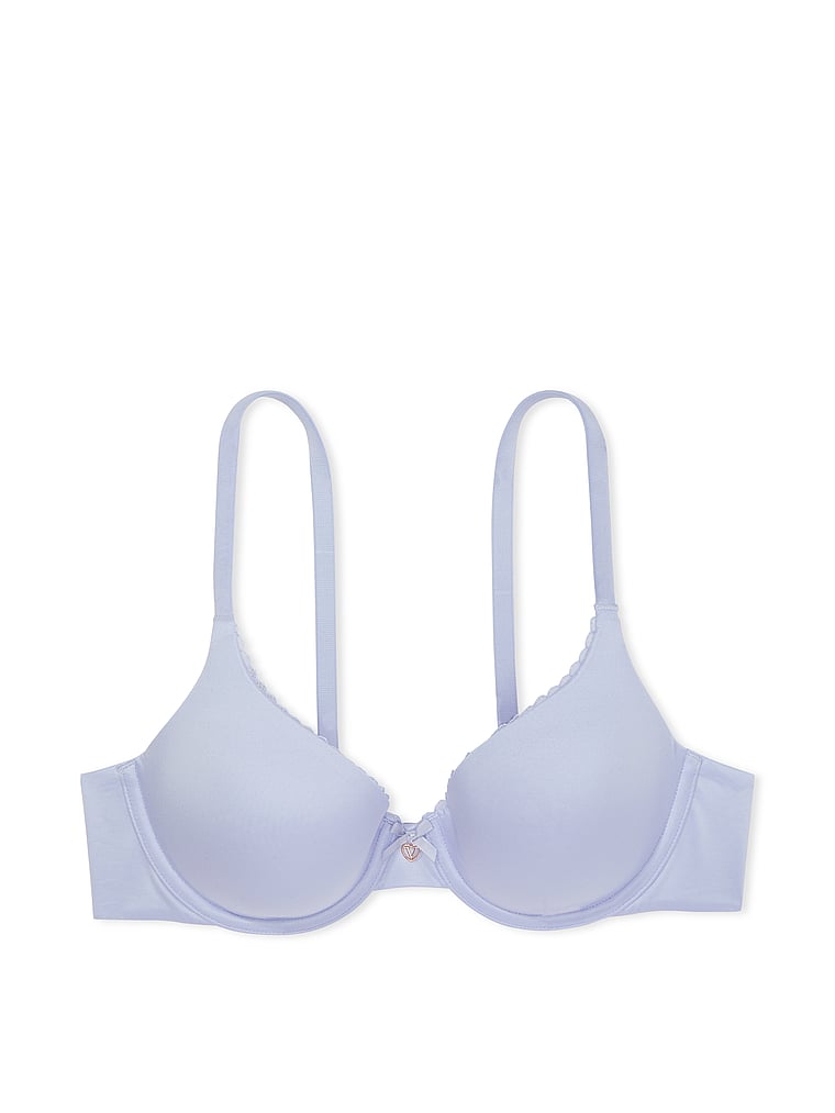 Victoria's Secret, Body by Victoria Lightly Lined Full-Coverage Smooth Bra, Blue Crescent, offModelFront, 2 of 4