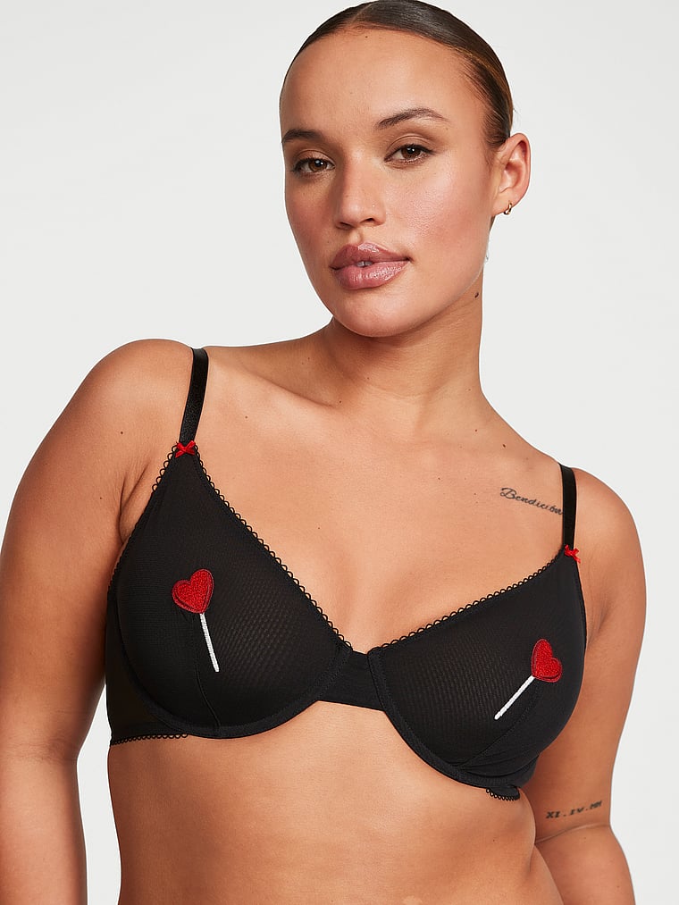 Victoria's Secret, Victoria's Secret Tease Unlined Demi Bra, onModelFront, 4 of 5