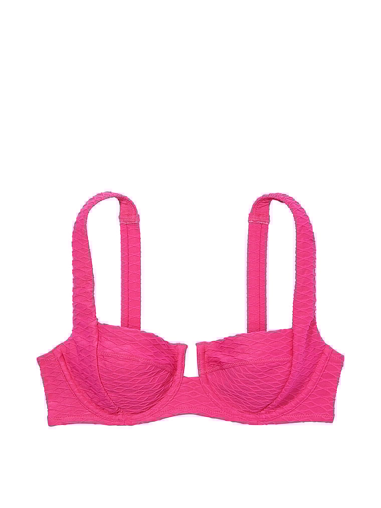 Victoria's Secret, Victoria's Secret Swim Mix & Match Full Coverage Bikini Top, Forever Pink, offModelFront, 3 of 4