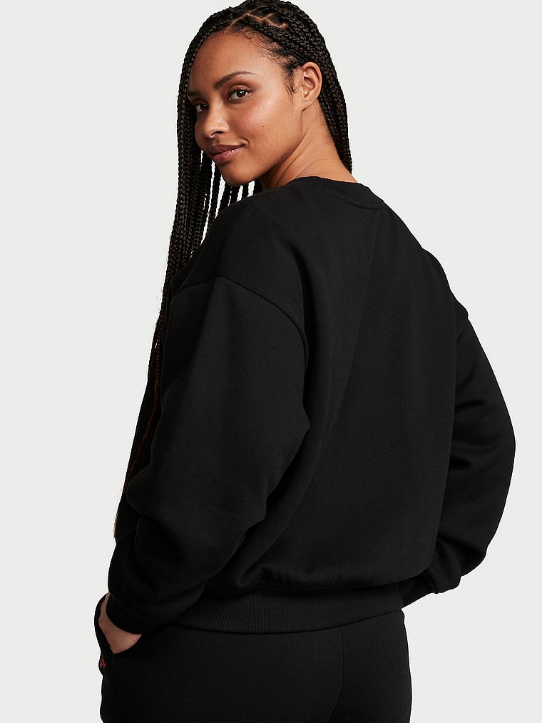 Sweat-shirt Victoria's Secret Fine French Terry - Dos Ouvert, Gris Clair, Taille S, Neuf Avec étiquettes
