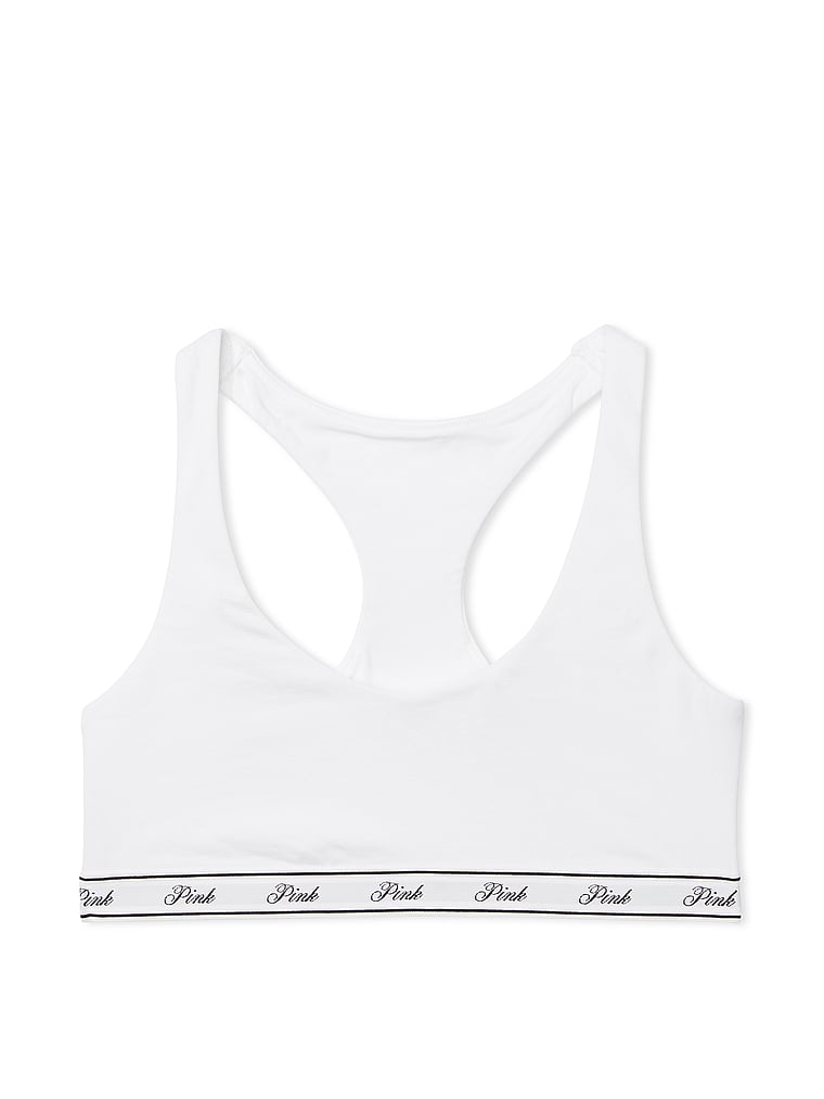 Cotton Logo Racerback Bralette