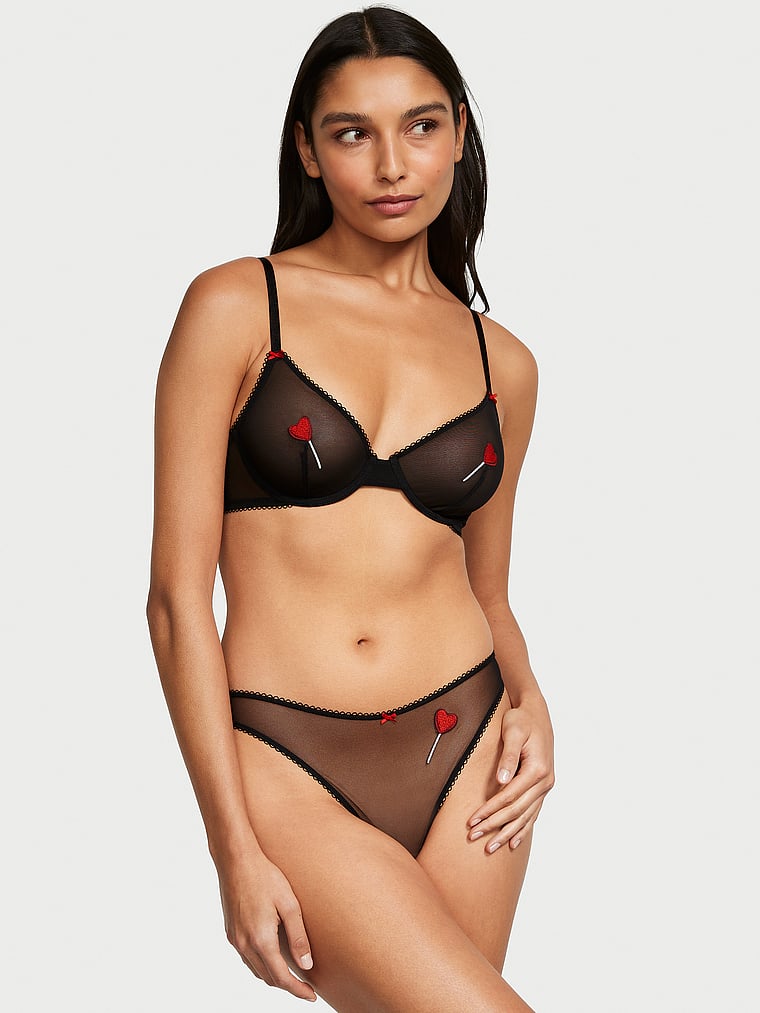 Victoria's Secret, Victoria's Secret Tease Unlined Demi Bra, onModelSide, 1 of 5