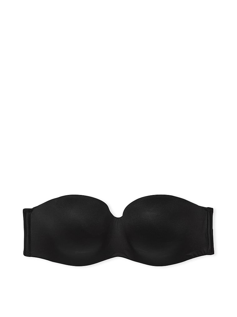 Victoria's Secret, Body by Victoria Lightly Lined Smooth Strapless Bra, Black, offModelFront, 4 of 5