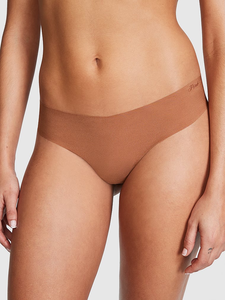 Buy No-Show Thong Panty, Caramel - Order Panties online - PINK US
