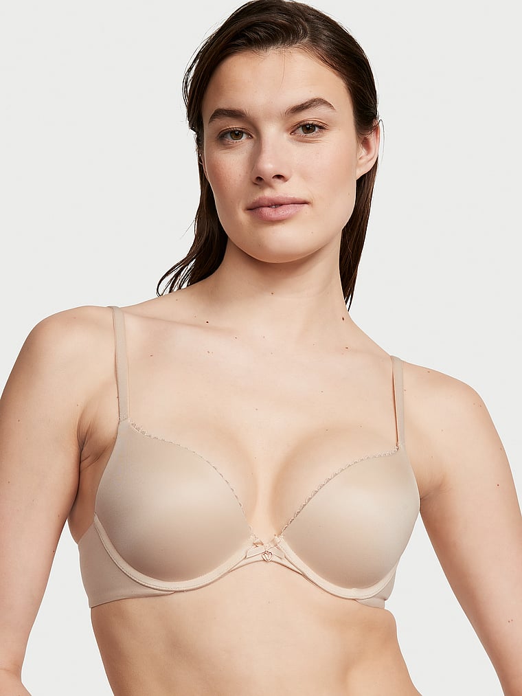 Victoria's Secret 34AA Ivory Front Close Padded Plunge Comfort