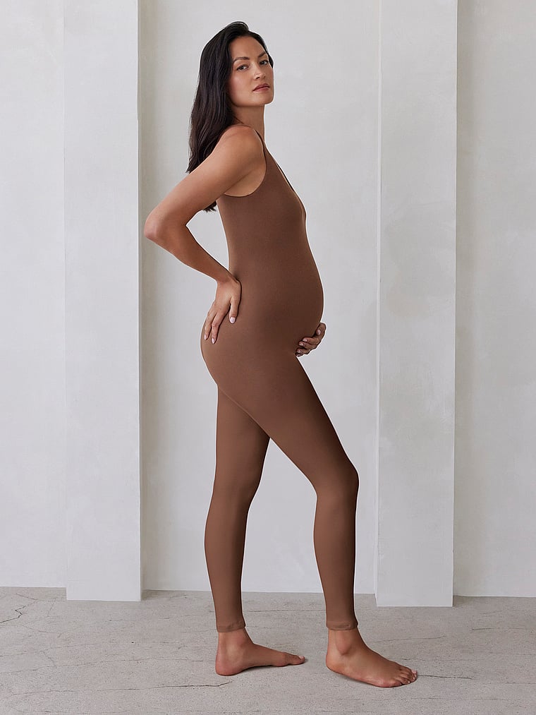 Victoria's Secret, Bumpsuit The Lucy Bumpsuit, Mocha, onModelSide, 2 of 2