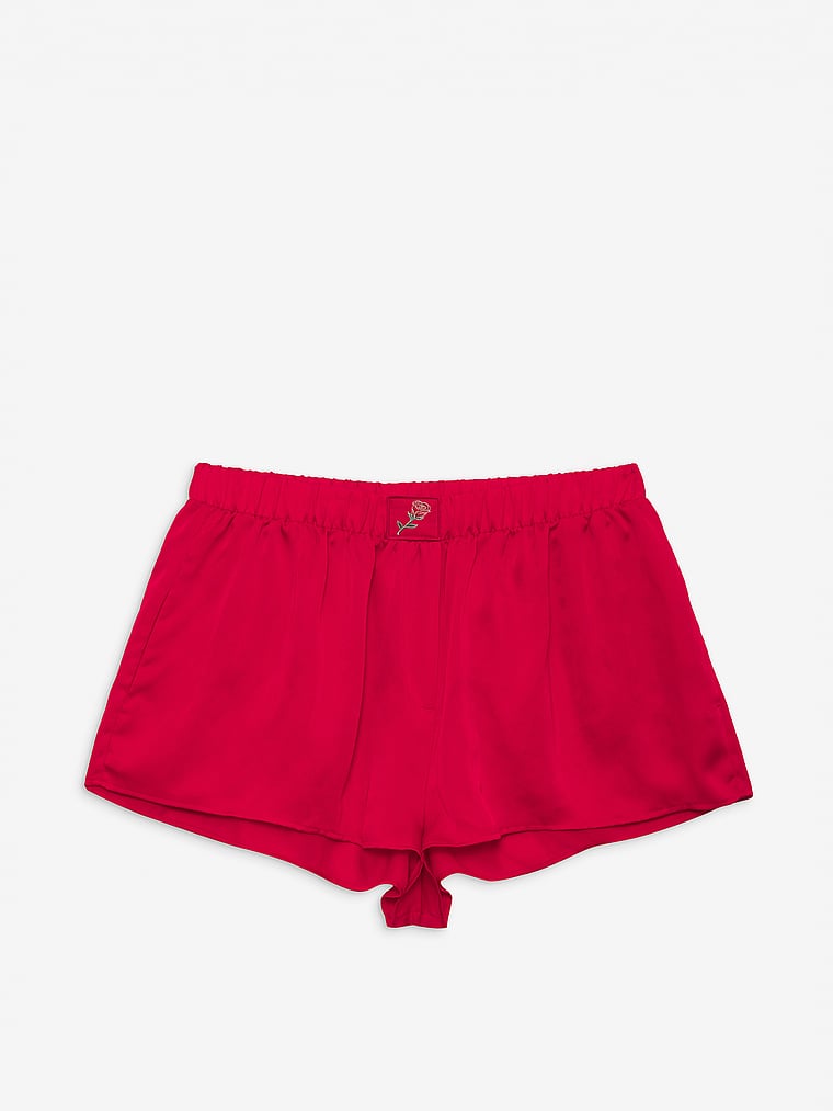 Victoria's Secret, For Love & Lemons Everyday PJ Shorts, Rosebud, offModelFront, 4 of 6