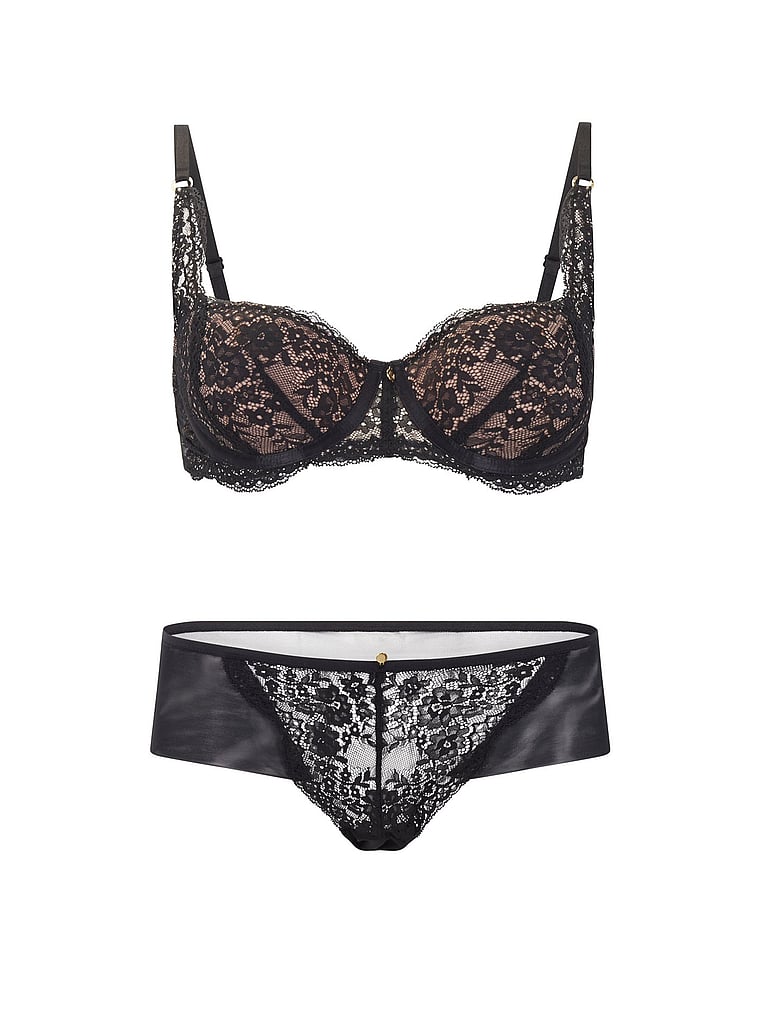 Victoria's Secret, Adore Me Bonnie Hipster Panty, Jet Black, offModelFront, 3 of 3