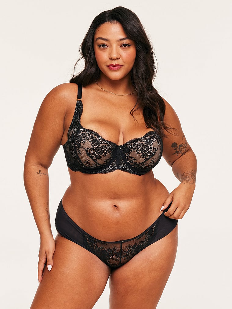 Victoria's Secret, Adore Me Bonnie Hipster Panty, Jet Black, onModelBack, 2 of 3