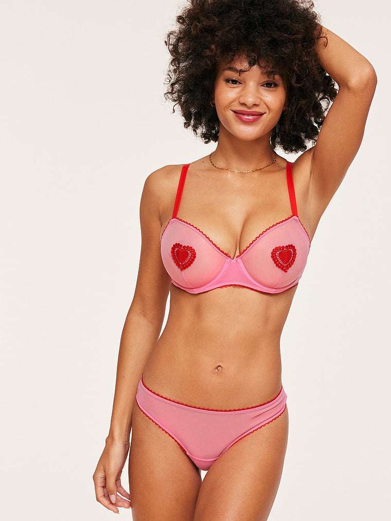 Victoria's Secret, Adore Me Alyshia Demi Bra, Sachet Pink, offModelBack, 5 of 6