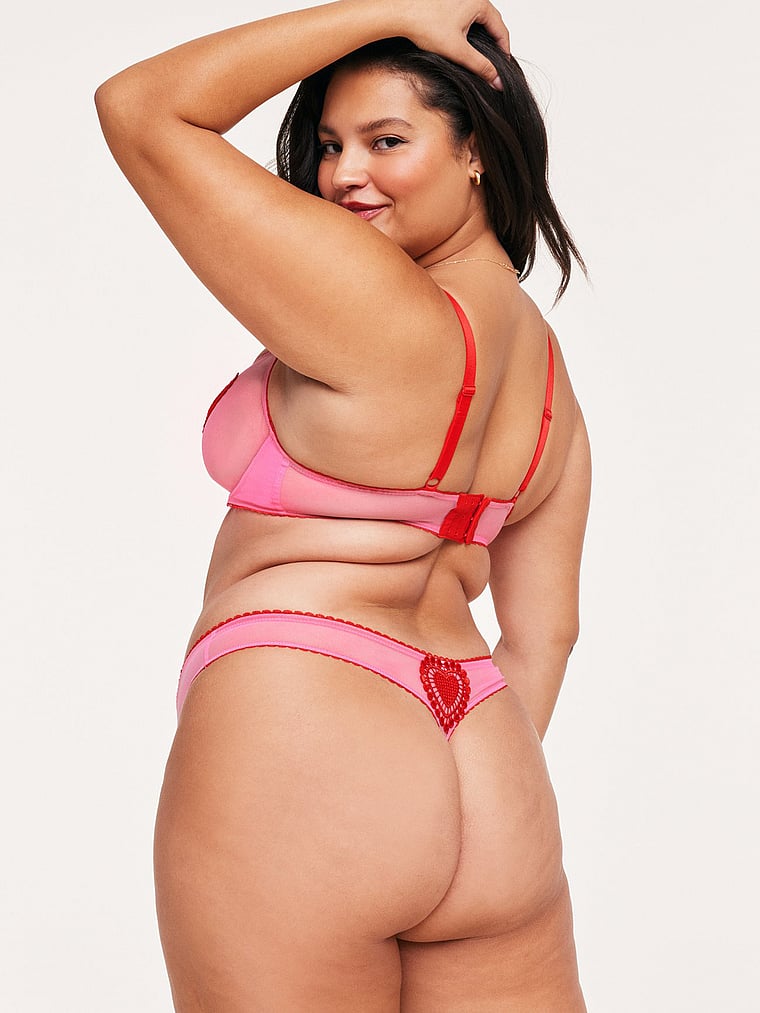 Victoria's Secret, Adore Me Alyshia Demi Bra, Sachet Pink, onModelBack, 2 of 6