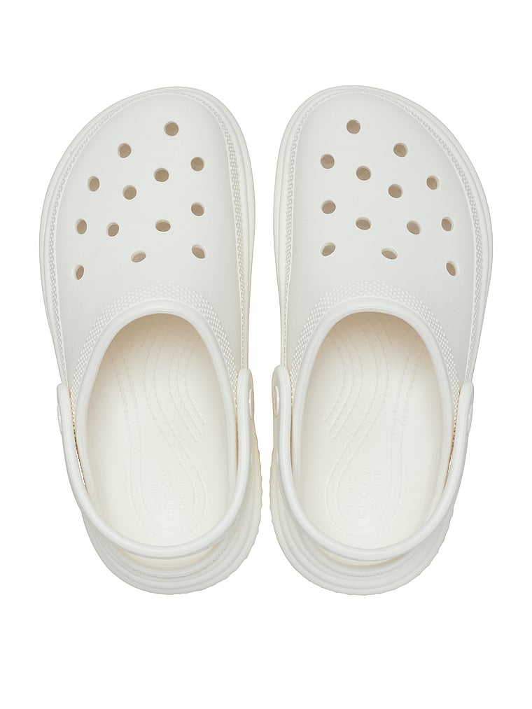 Crocs Stomp Clogs, White/Ivory, onModelBack, 2 of 3