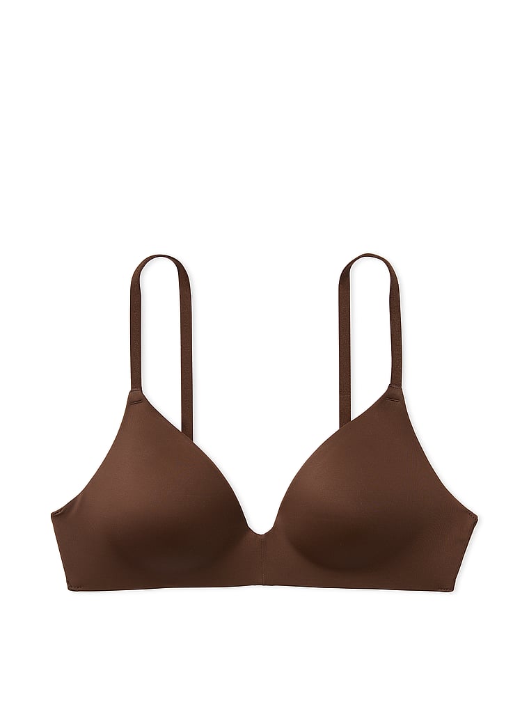 PINK Wear Everywhere™ Lightly Lined Wireless Bra, Ganache, offModelFront, 3 of 3