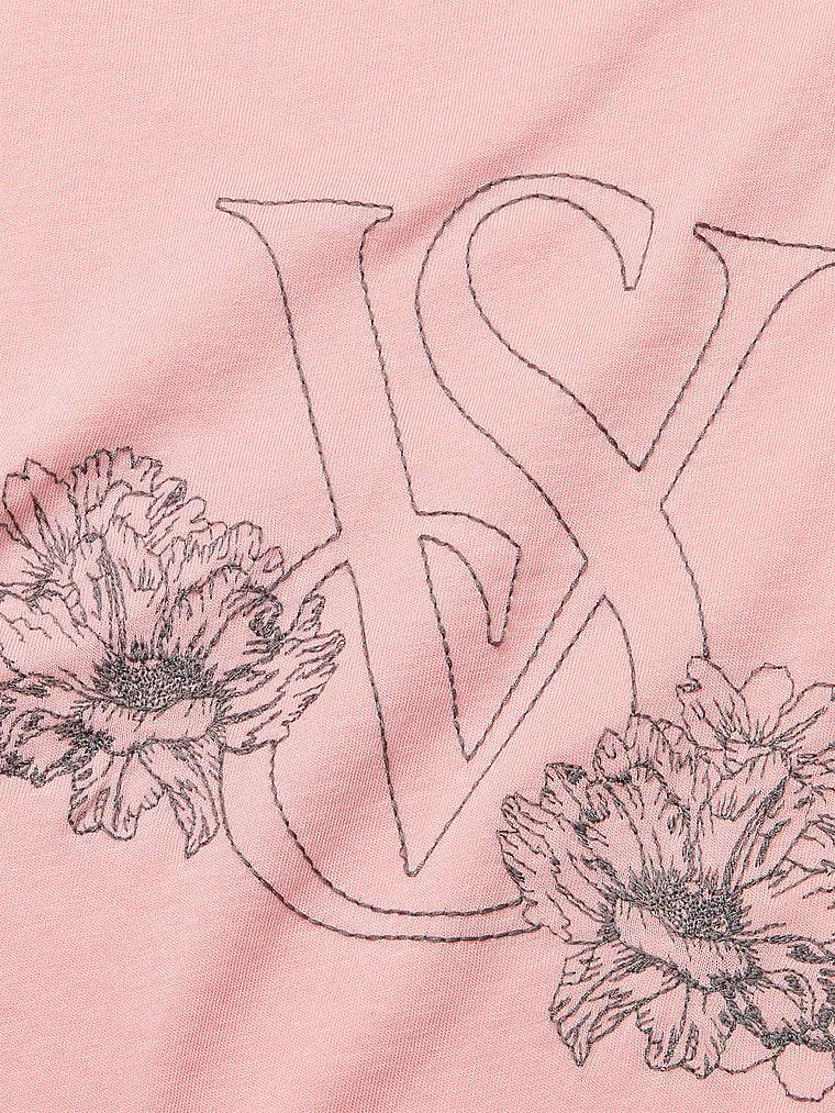 Victoria's Secret, Victoria's Secret new Cotton Sleepshirt, Dusk Pink, onModelBack, 3 of 4