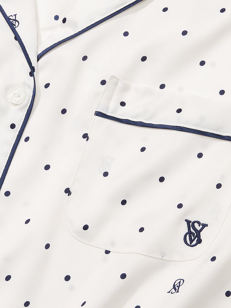 Glazed Satin Long Pajama Set