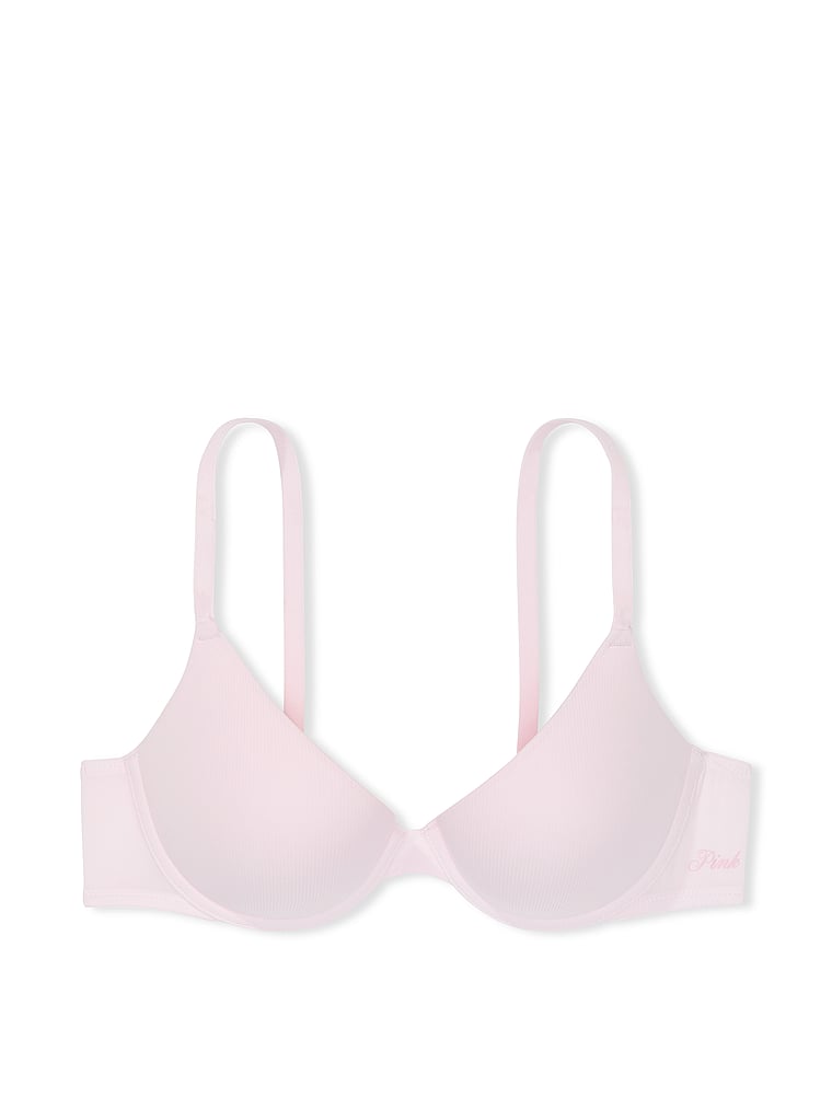 PINK Wear Everywhere Wear Everywhere Push-Up Bra, Pink Tulip, offModelFront, 3 of 5