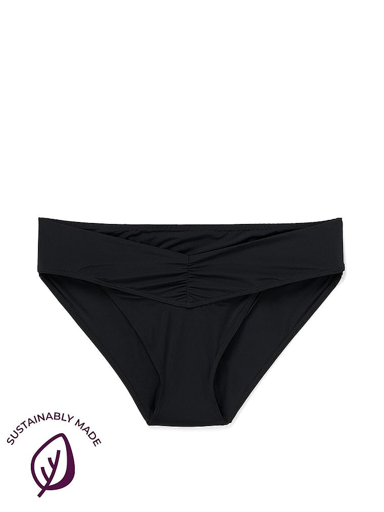 Victoria's Secret, Adore Me Fatima Bikini Panty, Jet Black, offModelFront, 1 of 2