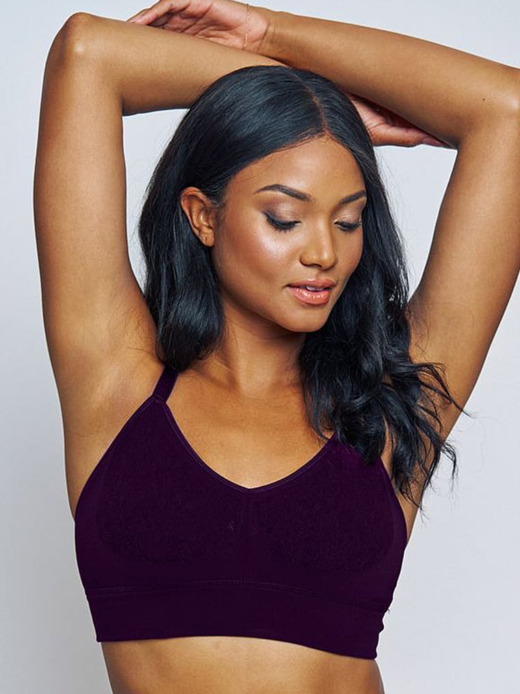 Victoria's Secret, MINDD Ultimate Comfort Bra, Purple, onModelSide, 3 of 3