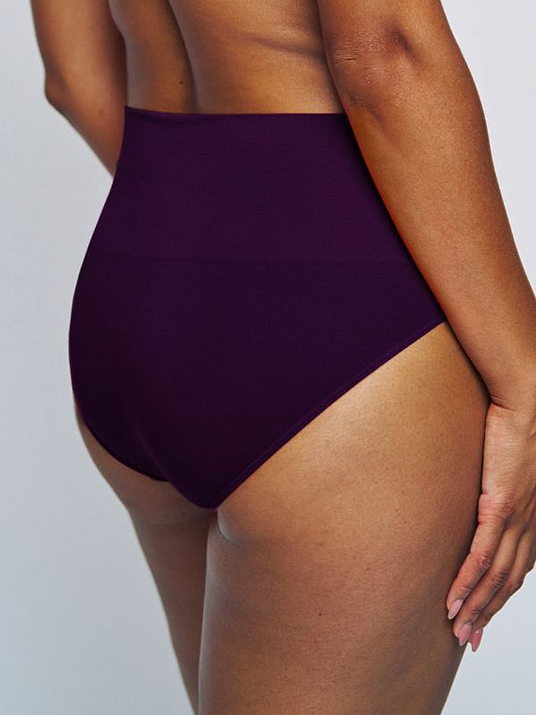 Victoria's Secret, MINDD High-Rise Shaping Brief, Purple, onModelBack, 2 of 3