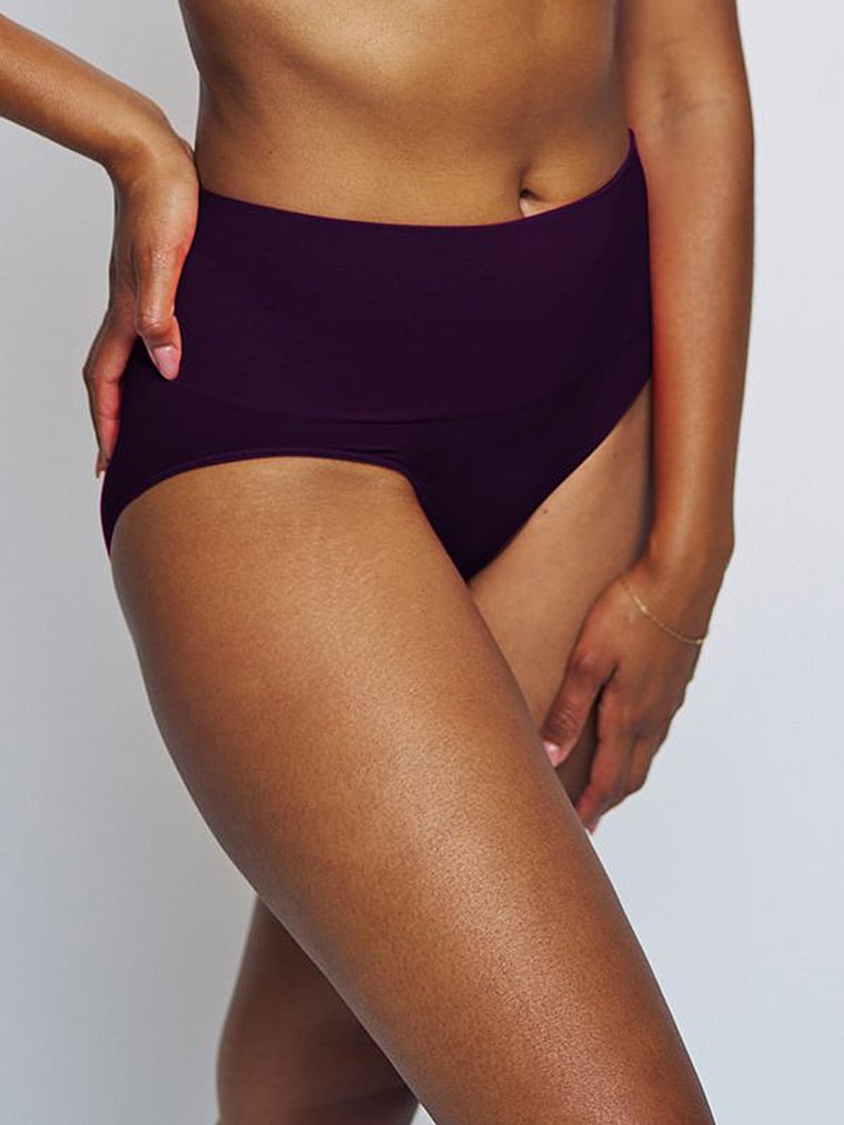 Victoria's Secret, MINDD High-Rise Shaping Brief, Purple, onModelFront, 1 of 3