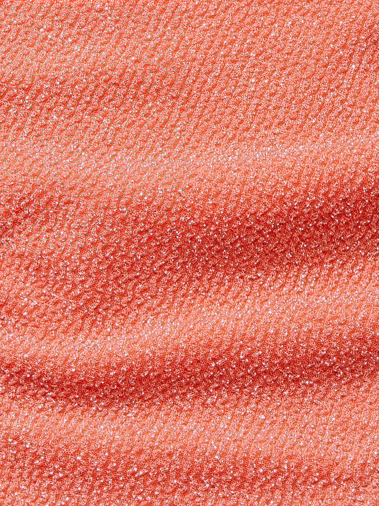 PINK The Wave Bikini Top, Deep Coral, detail, 4 of 4