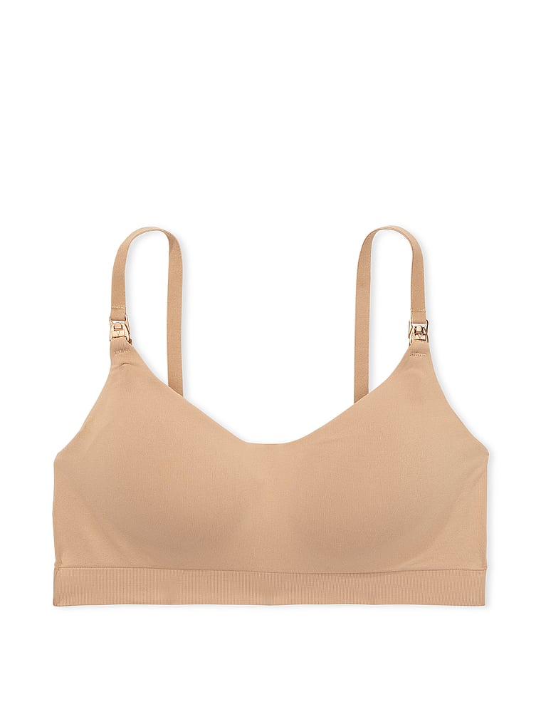 Victoria's Secret, Invisible by Victoria’s Secret Seamless Nursing Bra, Praline, offModelFront, 3 of 3