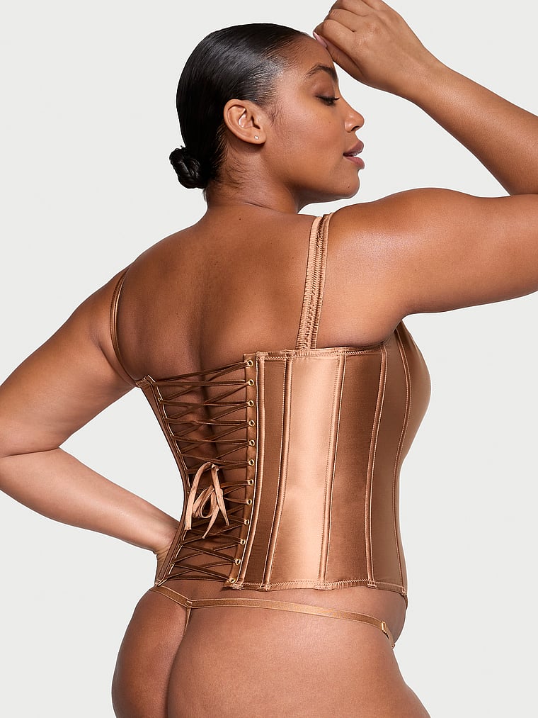 Classic Faux Leather Corset Set