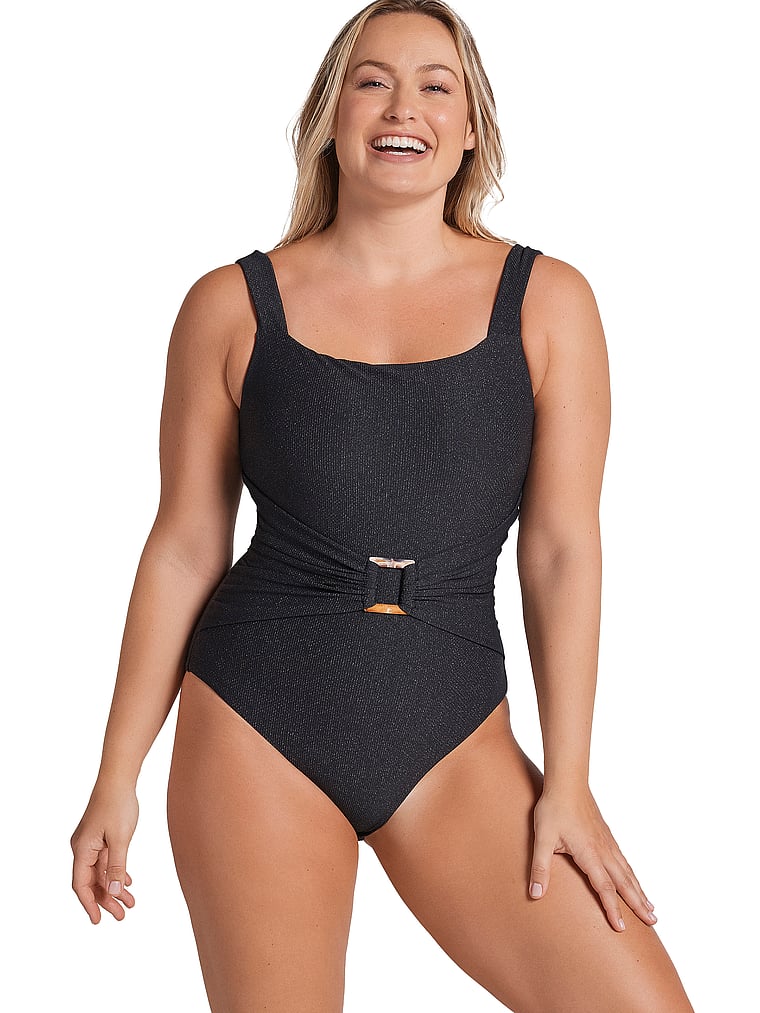 Sculpting Belted One-Piece Swimsuit