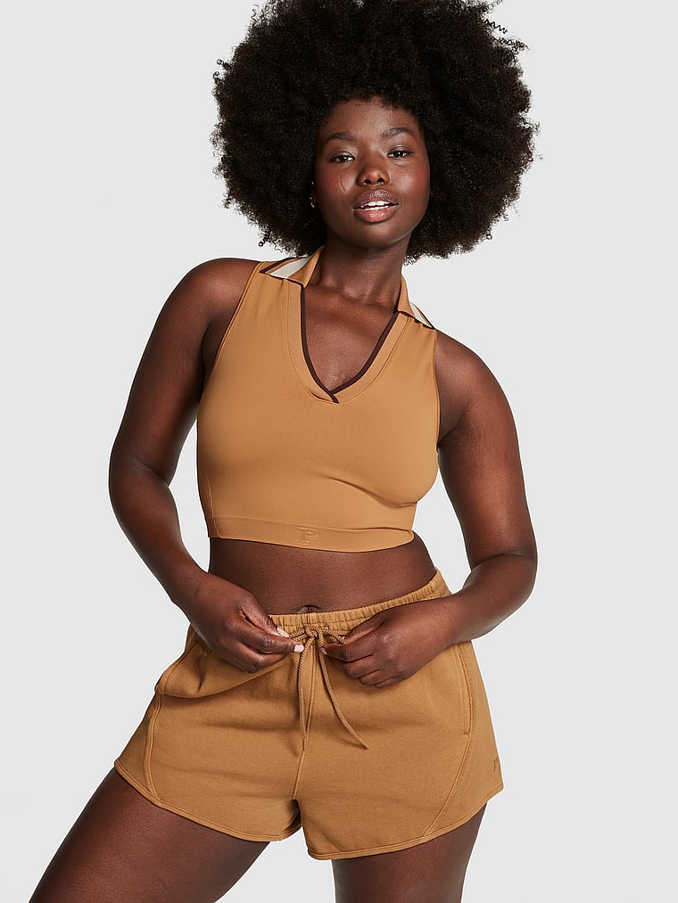 Victoria's Secret Pink Ivy Fleece Shorts - Entspannte Passform In Rosa