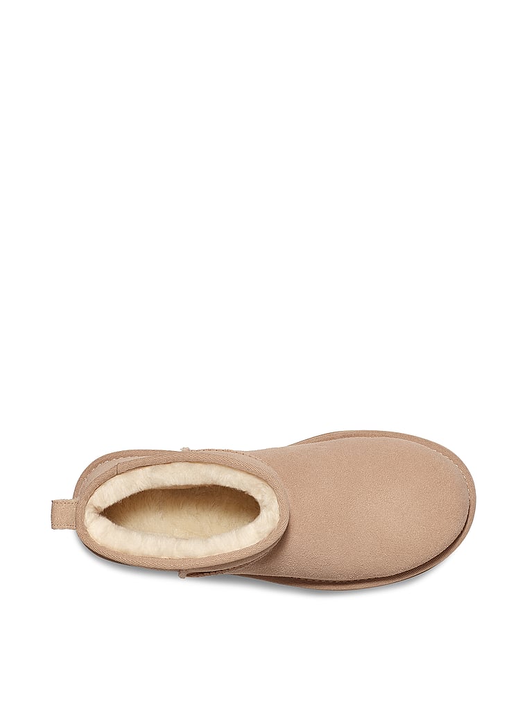 UGG® Classic Ultra Mini Platform Boots, Sand, onModelBack, 2 of 3