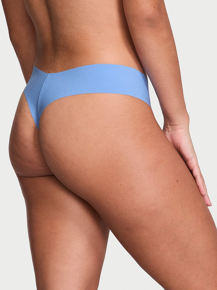 Victoria's Secret, No-Show No-Show Thong Panty, Blue, onModelBack, 2 of 3 Eden is 5'8" and wears Large