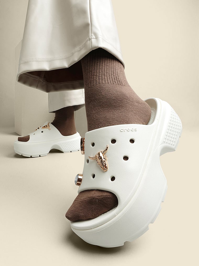 Crocs Stomp Slides, Chalk, detail, 4 of 4