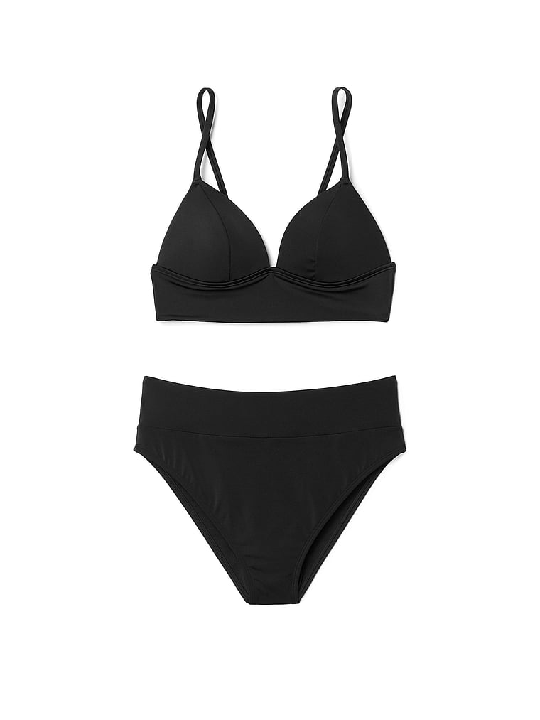 Victoria's Secret, Adore Me Nina Swim Top, Jet Black, offModelFront, 4 of 4