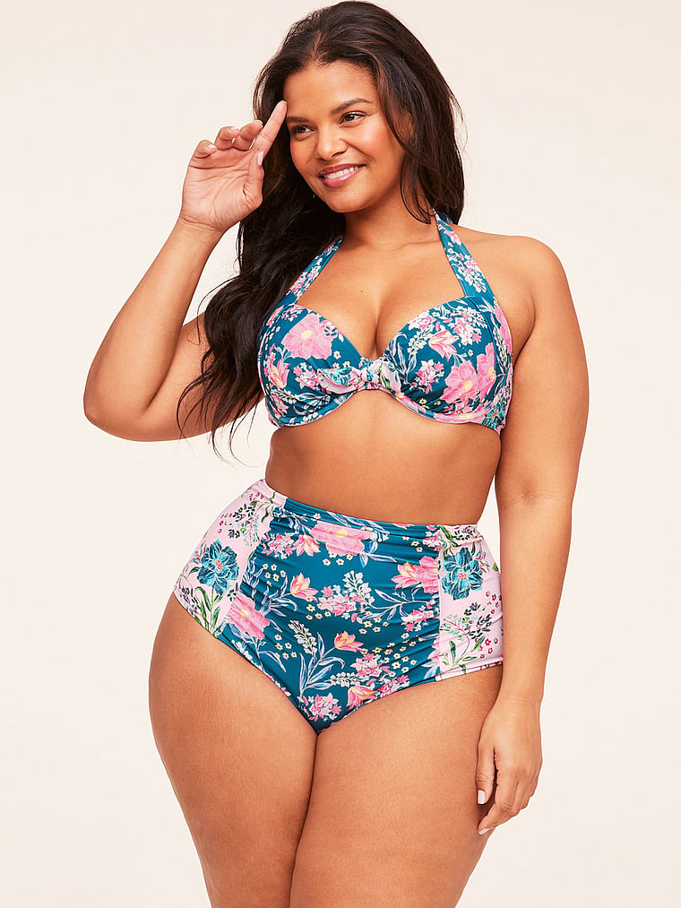 Victoria's Secret, Adore Me Shelby Swim Top, Wellesley Floral, onModelFront, 1 of 4