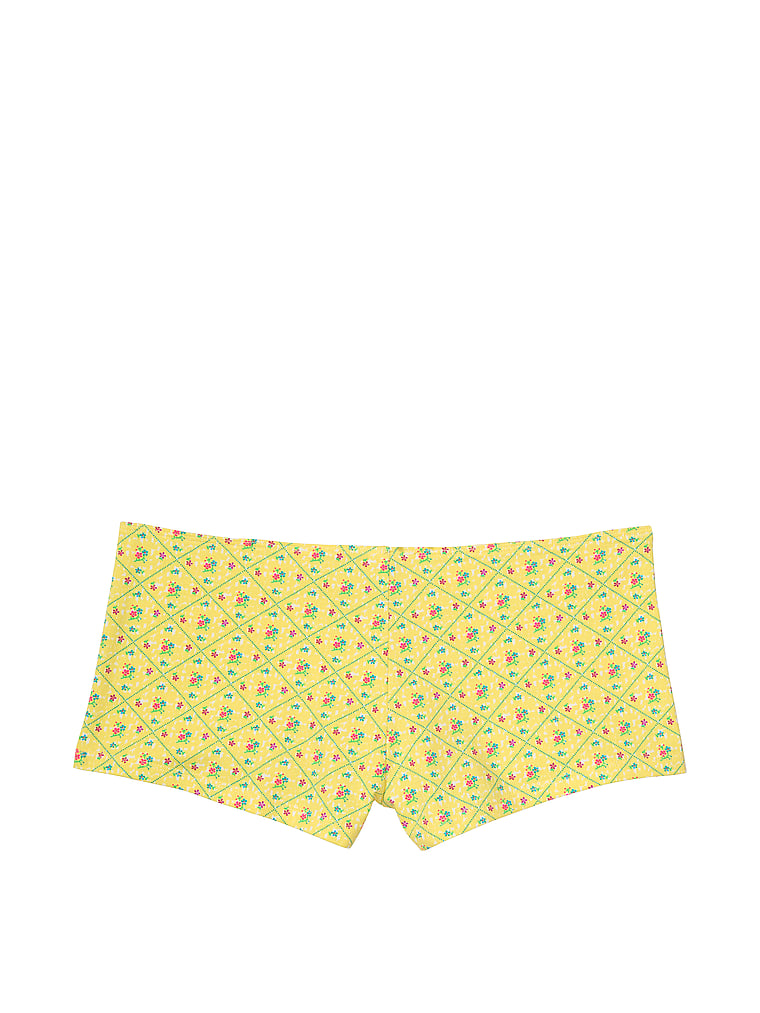 PINK by Frankies Bikinis Sunday Cotton Shorts, Beachside Bouquet, offModelFront, 3 of 3